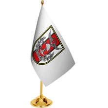 Satürn Design Masaüstü Türk Silahlı Kuvvetleri Bayrağı + Pirinç Direk Masa Bayrak Seti