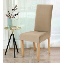 Elgeyar  likrali Sandalye Örtüsü, Sandalye Kılıfı, Lastikli ,standart (1 Paket 6 Adet)