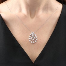 Mia Vento Effective Diamond Işıltı Yağmuru Gümüş Kolye