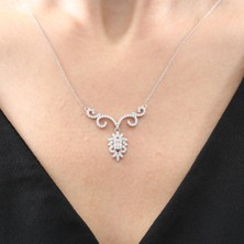 Mia Vento Pırlanta Montür Baget Masalı Asalet Mührü Gümüş Kolye