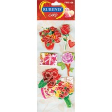Rubenis Sticker 3 Boyutlu Gül Figürlü FMS-108