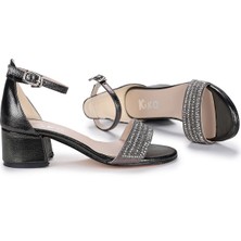 Kiko Kids Kiko 761 Vakko Günlük Kız Çocuk 3 cm Topuk Sandalet Ayakkabı Platin