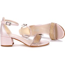 Kiko Kids Kiko 761 Vakko Günlük Kız Çocuk 3 cm Topuk Sandalet Ayakkabı Pudra