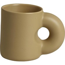 Dolity 380ml Seramik Kahve Fincanı - Kahverengi (Yurt Dışından)