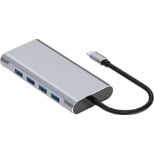 Sharplace 11 In 1 USB C Hub 4 USB 3.0 MacBook Pro Hp Xps Tip C Cihazları Için Portlar (Yurt Dışından)