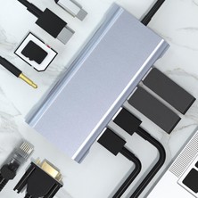 Sharplace 11 In 1 USB C Hub 4 USB 3.0 MacBook Pro Hp Xps Tip C Cihazları Için Portlar (Yurt Dışından)