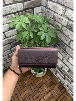 Guard Mat Bordo Deri Bayan Cüzdanı