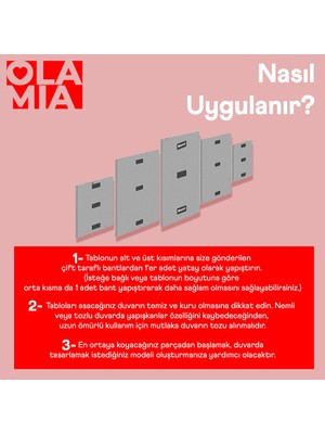 Ola Mia Bebek/çocuk Odası Ahşap Çerçeve Görünümlü Mdf Duvar Tablo Seti 6 Parça