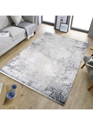 Bambu Stil Halı 2988 Gri 100 x 200   cm Modern Yolluk