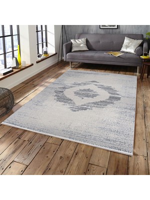 Bambu Stil Halı 2983GRİ 100 x 200   cm Modern Yolluk