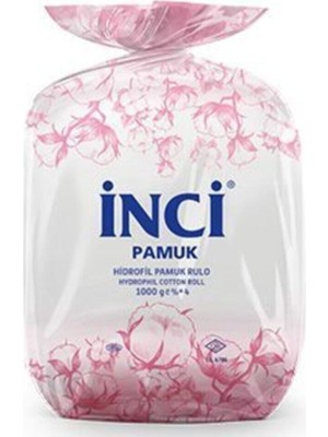 İnci Inci Pamuk 1 kg Rulo Halinde Hidrofil Pamuk Makyaj Temizleme Mendilleri İçin Uygun
