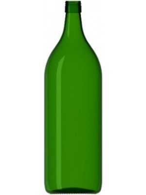 Şişecam 10 Adet 2 Litre Plastik Kapaklı Cam Şişe Şarap Zeytinyağı Su Şişesi Zümrüt Yeşili