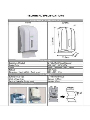 Vialli K6M Z Katlı (Dikkat:Wc Tuvalet Kağıdı İçindir) Dispenseri Mini Boy Metalik