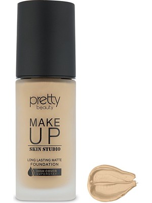 Make Up Skın Studıo Yüksek Kapatıcı Etkili Matte Fondöten No:4