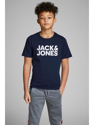 Jack & Jones Bisiklet Yaka Logolu Tişört