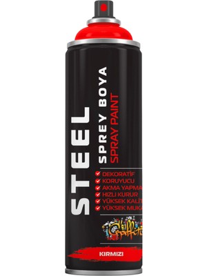 Steel Kırmızı Sprey Boya 200 ml