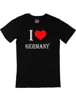 Cix I Love Germany Siyah T-Shirt