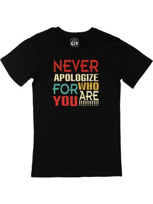 Cix Asla Özür Dileme Siyah T-Shirt