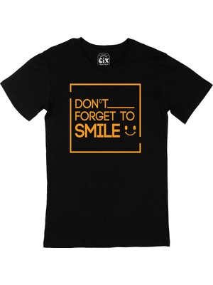 Cix Gülümsemeyi Unutma Siyah T-Shirt