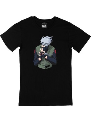 Cix Naruto Kakashi Hatake Siyah T-Shirt
