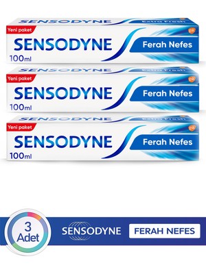 Sensodyne Ferah Nefes Diş Macunu 100ml X 3 Adet