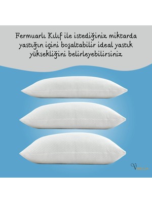 Viselia Visco Yastık Ortopedik Terletmeyen 4 Adet Visko Uyku Yastığı Premium Kılıflı 1500 Gr.