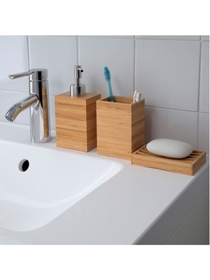 IKEA 3'lü Bambu Banyo Seti