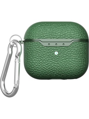 AktarMobile Airpods 3. Nesil Uyumlu Kılıf Silikon Kulaklık Kılıfı Deri Görünümlü Tasarım