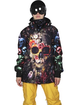 Snowsea Dark Skull Yaka Fermuarlı Snowboard & Kayak Montu SS7726