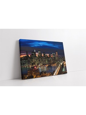 Tablosan New York Gece Kanvas Tablo