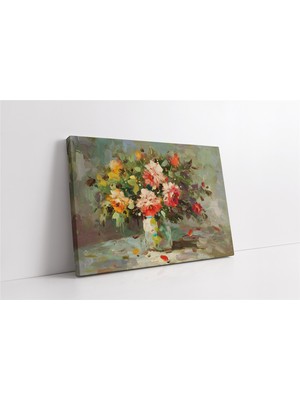 Tablosan Vazoda Güller Kanvas Tablo
