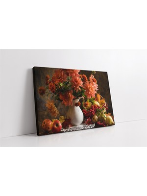 Tablosan Vazoda Çiçekler Kanvas Tablo