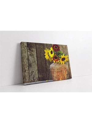 Tablosan Vazoda Çiçekler Kanvas Tablo