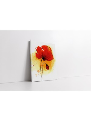 Tablosan Kırmızı Çiçek Kanvas Tablo