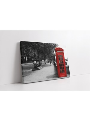 Tablosan Londra Kırmızı Kulübe Kanvas Tablo