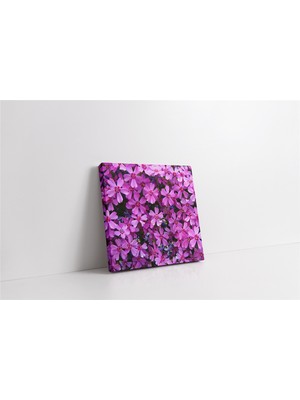Tablosan Lila Rengi Çiçekler Kanvas Tablo