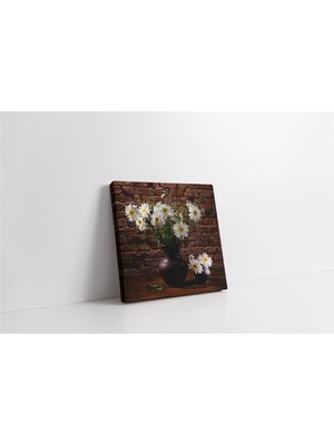 Tablosan Vazoda Papatya Kanvas Tablo