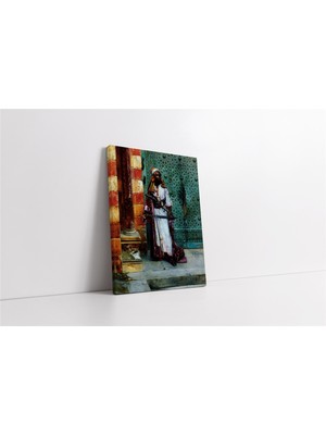 Tablosan Kılıçlarla Bekleyen Siyahi Asker Kanvas Tablo