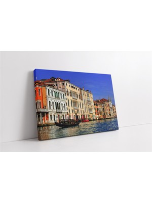 Tablosan Italya Venedik Gondol Kanvas Tablo