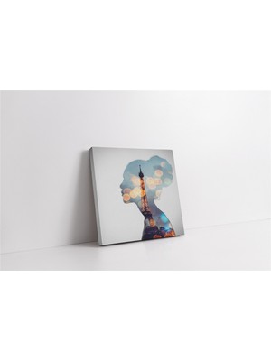 Tablosan Eyfel Kulesi Manipüulasyon Kanvas Tablo