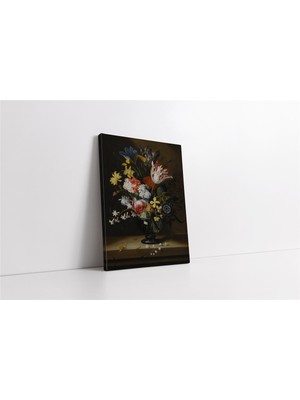 Tablosan Vazoda Çiçekler Kanvas Tablo