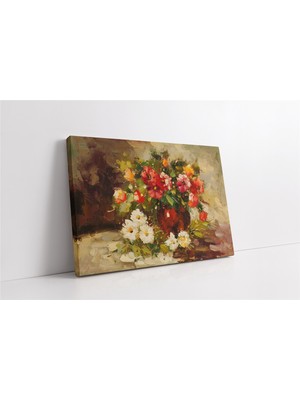 Tablosan Vazoda Güller Kanvas Tablo
