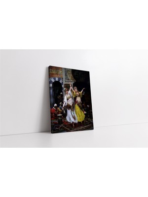 Tablosan Haremde Dans Eden Cariyeler Kanvas Tablo