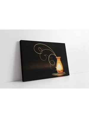 Tablosan Vazoda Çiçek Dalları Kanvas Tablo