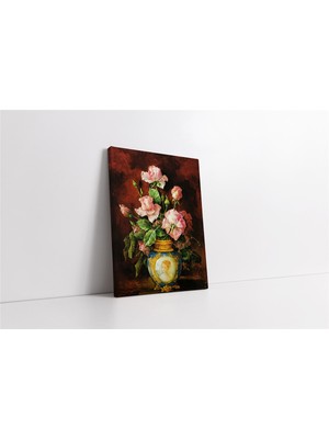 Tablosan Vazoda Güller Kanvas Tablo