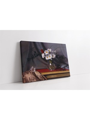 Tablosan Vazoda Çiçekler Kanvas Tablo