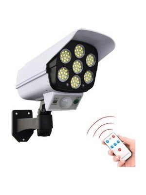 HUBSTEİN Solar Güneş Enerjili Hareket Sensörlü Güvenlik Kamerası Görünümlü 77 Led'li Dış Mekan Bahçe Garaj