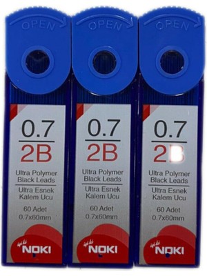 Ekm Noki 3 Paket 0.7 Uç Kalem Kutusu Fermuarlı Çok Gözlü Düzenleme