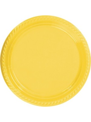 Arizzonna Sarı Plastik Tabak 22 cm 25LI
