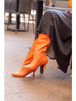Eşle Ayakkabı Yanni Kadın Çizme Oranj